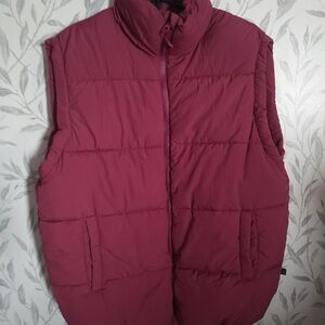 Nwt Cotton On Body Women's Size M/L Mother Puffer Vest In Red Plum